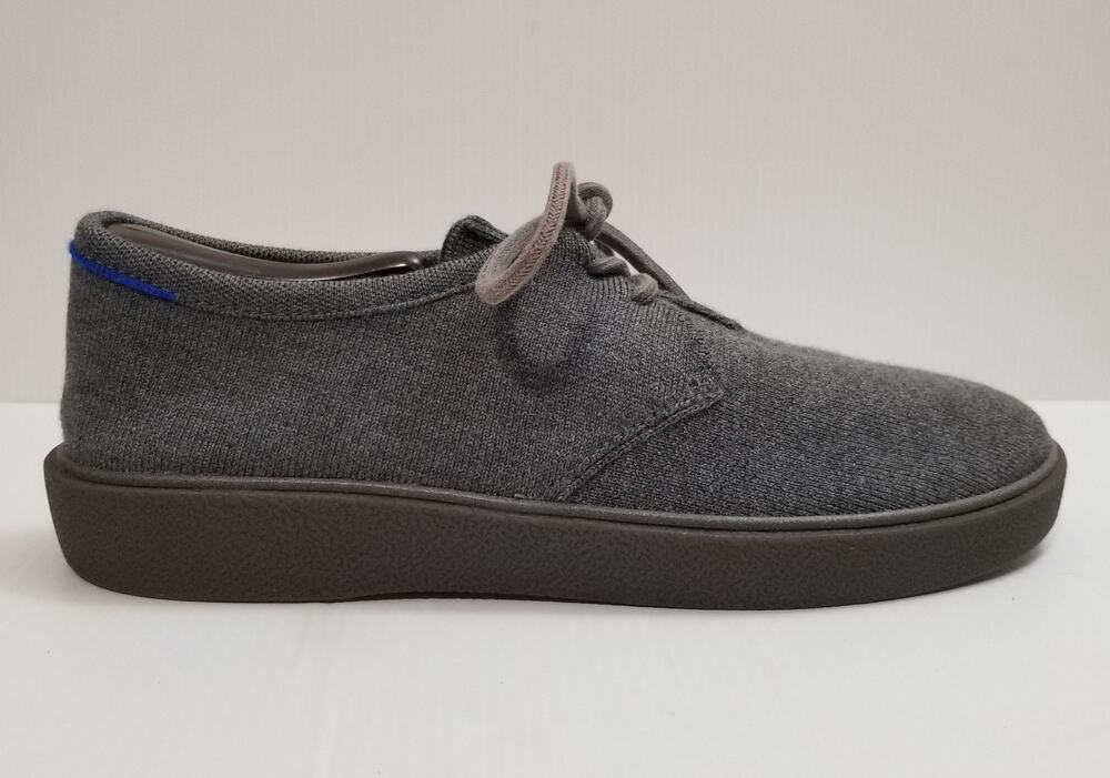 Rothys Mens Size 9.5 Sneakers The Monty Shoes Lace Up Low Top Gray Fabric Casual
